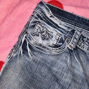 Hydraulic faded capris